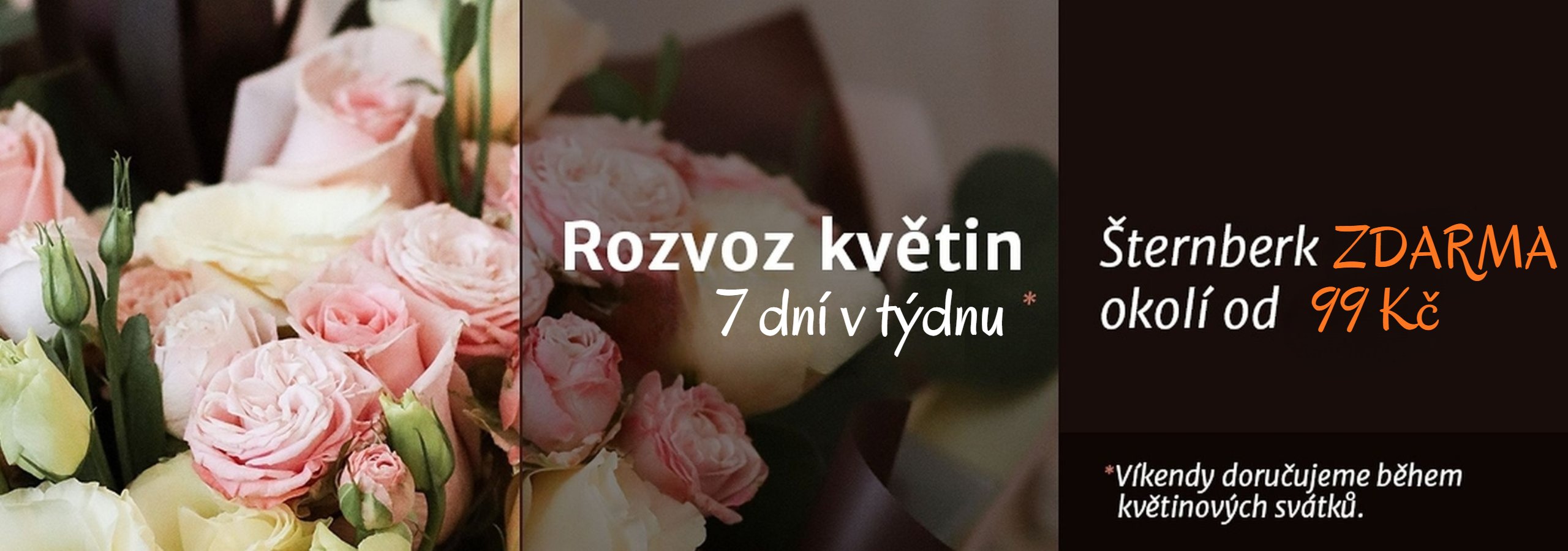 Rozvoz květin ve Šternberku ZDARMA | Květiny Rozárka